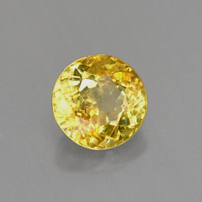 0.98 ct Yellow Sphene Stone, Natural Sphene in Round Facet Shape for Sale