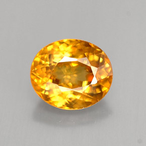 1.21 ct Orange Sphene Gemstone, Sphene Gem in Oval Facet Shape for Sale.