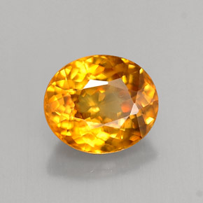 1.21 ct Orange Sphene Stone, Natural Sphene in Oval Facet Shape for Sale