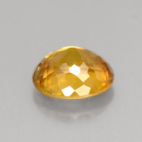 Sphene Gemstone in 7 x 6 mm Size for Sale, Sphene Stone in Golden Orange Color