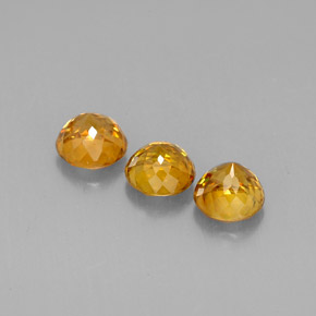Sphene Gemstone in 4.6 mm Size for Sale, Sphene Stone in Golden Orange Color