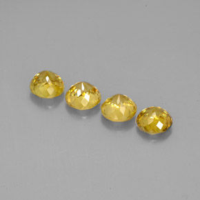 Sphene Gemstone in 4.5 mm Size for Sale, Sphene Stone in Yellow Golden Color