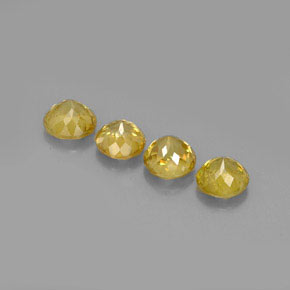 Sphene Gemstone in 4.5 mm Size for Sale, Sphene Stone in Yellow Golden Color