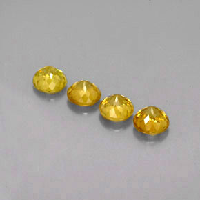 Sphene Gemstone in 4.2 mm Size for Sale, Sphene Stone in Yellow Golden Color