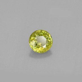 0.46 ct Green Sphene Stone, Natural Sphene in Round Facet Shape for Sale