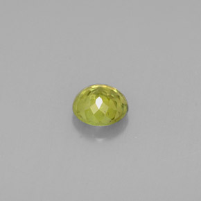 Sphene Gemstone in 4.8 mm Size for Sale, Sphene Stone in Golden Green Color