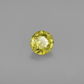 0.48 ct Green Sphene Stone, Natural Sphene in Round Facet Shape for Sale