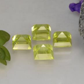Sphene Gemstones in 3.9 x 3.7 mm Size for Sale, Sphene Stones in Lemon Yellow Color