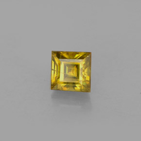 0.83 ct Yellow Sphene Stone, Natural Sphene in Square Facet Shape for Sale