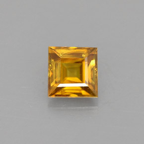 0.46 ct Yellow Sphene Gemstone, Sphene Gem in Square Facet Shape for Sale.