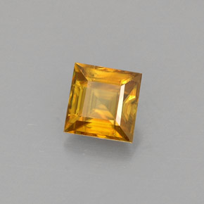 0.46 ct Yellow Sphene Stone, Natural Sphene in Square Facet Shape for Sale