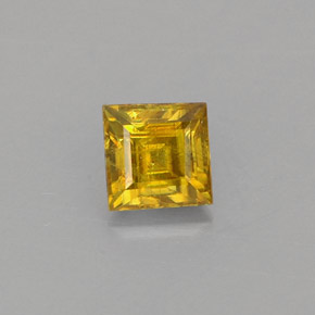 0.44 ct Gold Sphene Gemstone, Sphene Gem in Square Facet Shape for Sale.