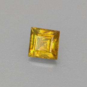 0.44 ct Gold Sphene Stone, Natural Sphene in Square Facet Shape for Sale