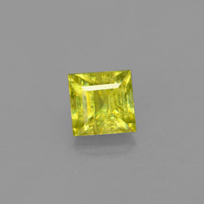 0.65 ct Gold Sphene Gemstone, Sphene Gem in Square Facet Shape for Sale.
