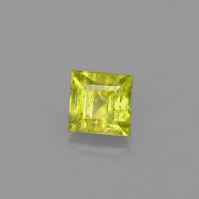 0.65 ct Gold Sphene Stone, Natural Sphene in Square Facet Shape for Sale