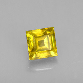 0.64 ct Gold Sphene Stone, Natural Sphene in Square Facet Shape for Sale