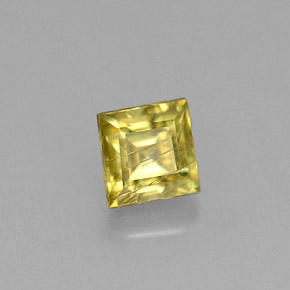 0.38 ct Yellow Sphene Stone, Natural Sphene in Square Facet Shape for Sale