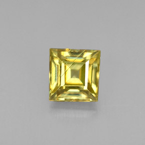 0.43 ct Gold Sphene Gemstone, Sphene Gem in Square Facet Shape for Sale.