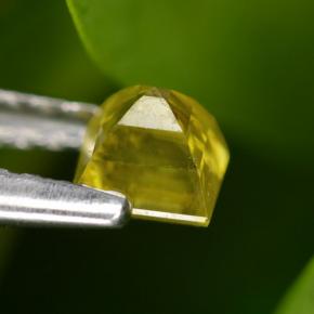 Sphene Gemstone in 3.8 x 3.7 mm Size for Sale, Sphene Stone in Greenish Golden Color