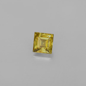 0.39 ct Gold Sphene Stone, Natural Sphene in Square Facet Shape for Sale