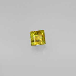 0.46 ct Gold Sphene Stone, Natural Sphene in Square Facet Shape for Sale