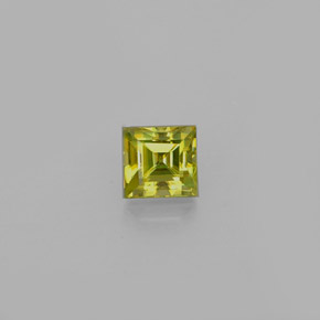 0.41 ct Green Sphene Gemstone, Sphene Gem in Square Facet Shape for Sale.