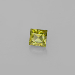 0.41 ct Green Sphene Stone, Natural Sphene in Square Facet Shape for Sale