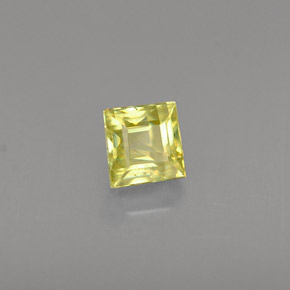 0.37 ct Gold Sphene Stone, Natural Sphene in Square Facet Shape for Sale