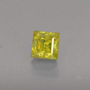 0.56 ct Gold Sphene Gemstone, Sphene Gem in Square Facet Shape for Sale.