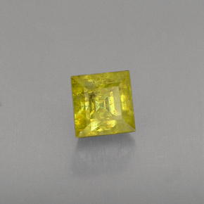 0.56 ct Gold Sphene Stone, Natural Sphene in Square Facet Shape for Sale