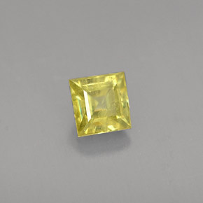 0.36 ct Yellow Sphene Stone, Natural Sphene in Square Facet Shape for Sale