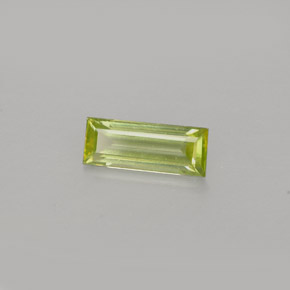 0.41 ct Green Sphene Stone, Natural Sphene in Baguette Facet Shape for Sale