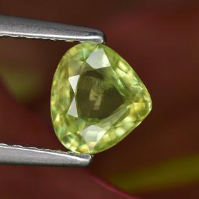 0.83 ct Green Sphene Gemstone, Sphene Gem in Pear Facet Shape for Sale.