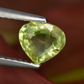0.83 ct Green Sphene Stone, Natural Sphene in Pear Facet Shape for Sale