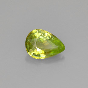 0.67 ct Green Sphene Stone, Natural Sphene in Pear Facet Shape for Sale