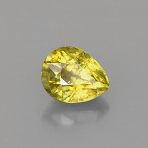 1.00 ct Yellow Sphene Stone, Natural Sphene in Pear Facet Shape for Sale