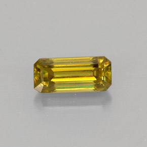 0.76 ct Yellow Sphene Gemstone, Sphene Gem in Octagon Facet Shape for Sale.