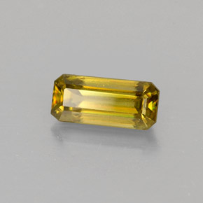 0.76 ct Yellow Sphene Stone, Natural Sphene in Octagon Facet Shape for Sale