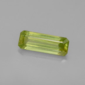 1.19 ct Green Sphene Gemstone, Sphene Gem in Octagon Facet Shape for Sale.