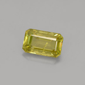 1.25 ct Yellow Sphene Gemstone, Sphene Gem in Octagon Facet Shape for Sale.