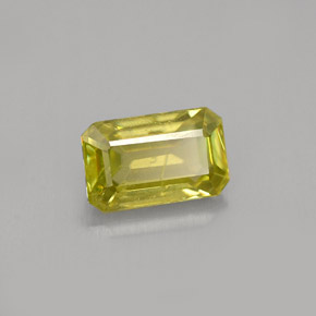 1.25 ct Yellow Sphene Stone, Natural Sphene in Octagon Facet Shape for Sale