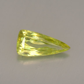 0.74 ct Green Sphene Gemstone, Sphene Gem in Trillion Facet Shape for Sale.