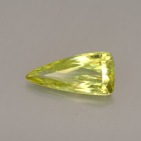0.74 ct Green Sphene Stone, Natural Sphene in Trillion Facet Shape for Sale