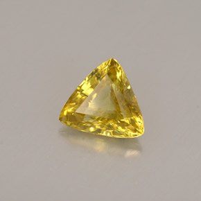 0.63 ct Yellow Sphene Stone, Natural Sphene in Trillion Facet Shape for Sale