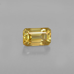 0.63 ct Yellow Sphene Gemstone, Sphene Gem in Octagon Facet Shape for Sale.