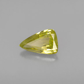 0.63 ct Green Sphene Stone, Natural Sphene in Trillion Facet Shape for Sale