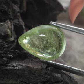 2.24 ct Green Sphene Stone, Natural Sphene in Pear Cabochon Shape for Sale