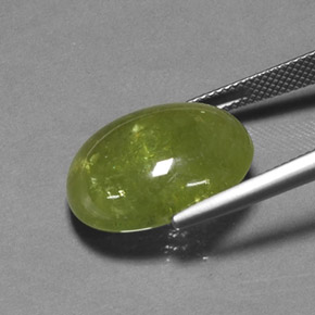 Sphene Gemstone in 18.9 x 15.1 mm Size for Sale, Sphene Stone in Yellowish Green Color