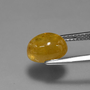 Sphene Gemstone in 9 x 7 mm (calibrated) Size for Sale, Sphene Stone in Yellow Golden Color