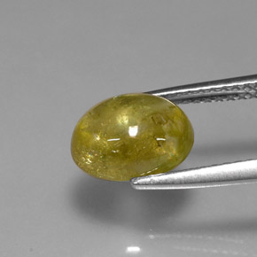 Sphene Gemstone in 9 x 7 mm (calibrated) Size for Sale, Sphene Stone in Greenish Golden Color